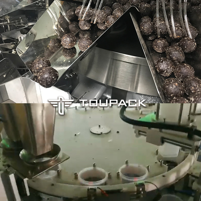 사전 제작 된 포지 포장 기계 펠릿 포장 기계 초콜릿 컵 날짜 기록으로 채우는 기계