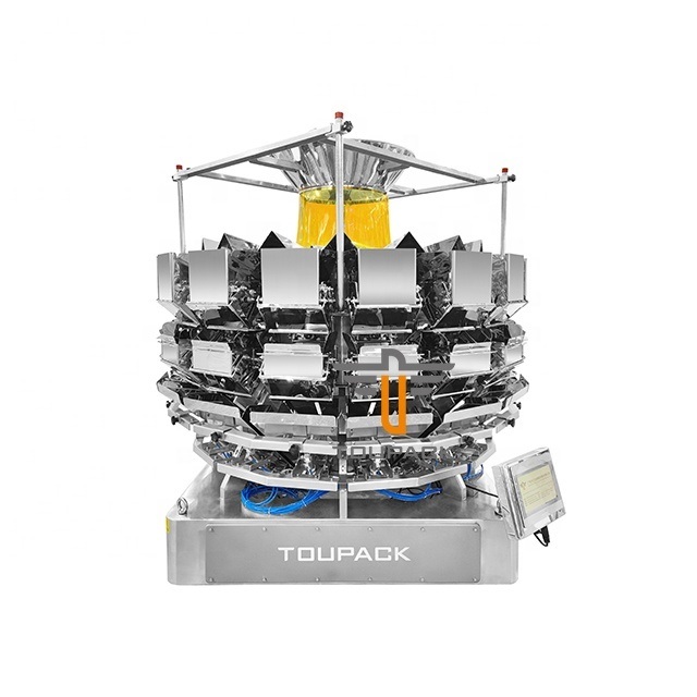 고속 자동 포지 샐러드 포장 기계 14 헤드 멀티 헤드 웨이거 건조 과일 포장 기계
