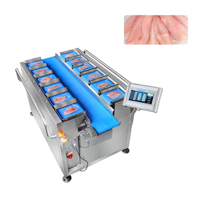 2-2500g 가중 범위 터치 스크린 디스플레이와 PLC 과일 멀티헤드 가중기